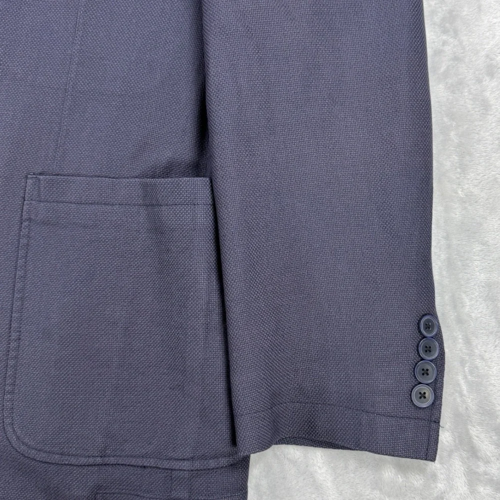 PAUL LANIFICIO FILARTE Blazer Mens XL Navy Blue Italian Fabric Sport Coat
